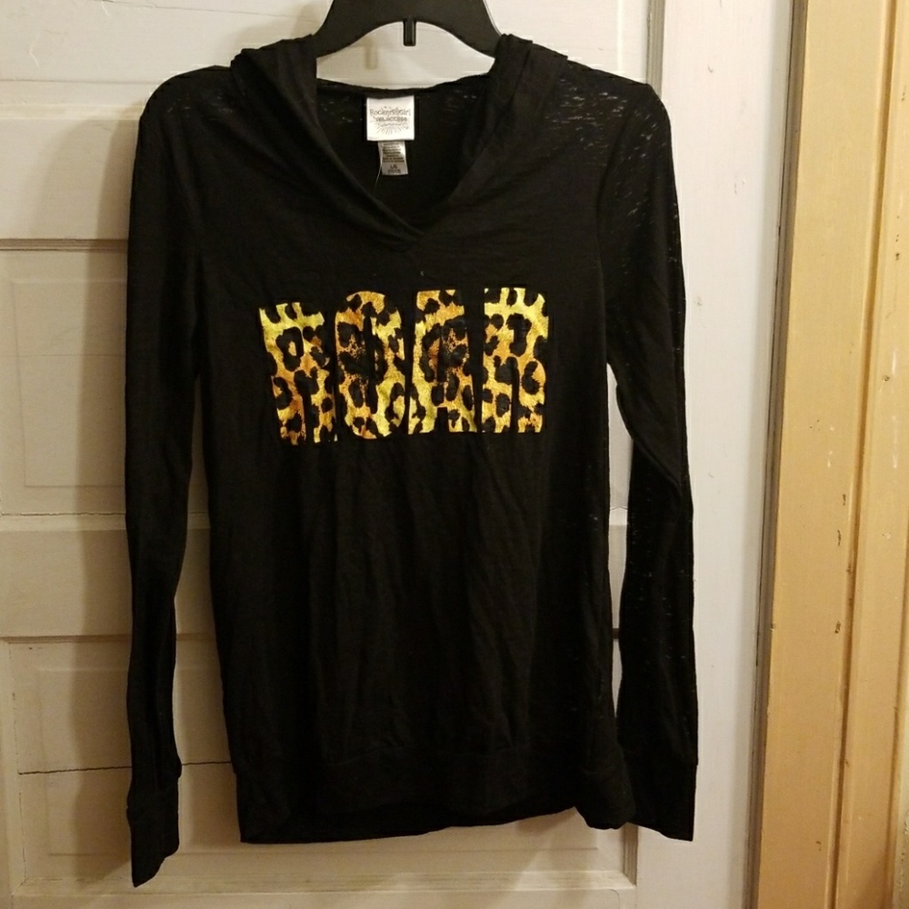 Girls large hooded long sleeve